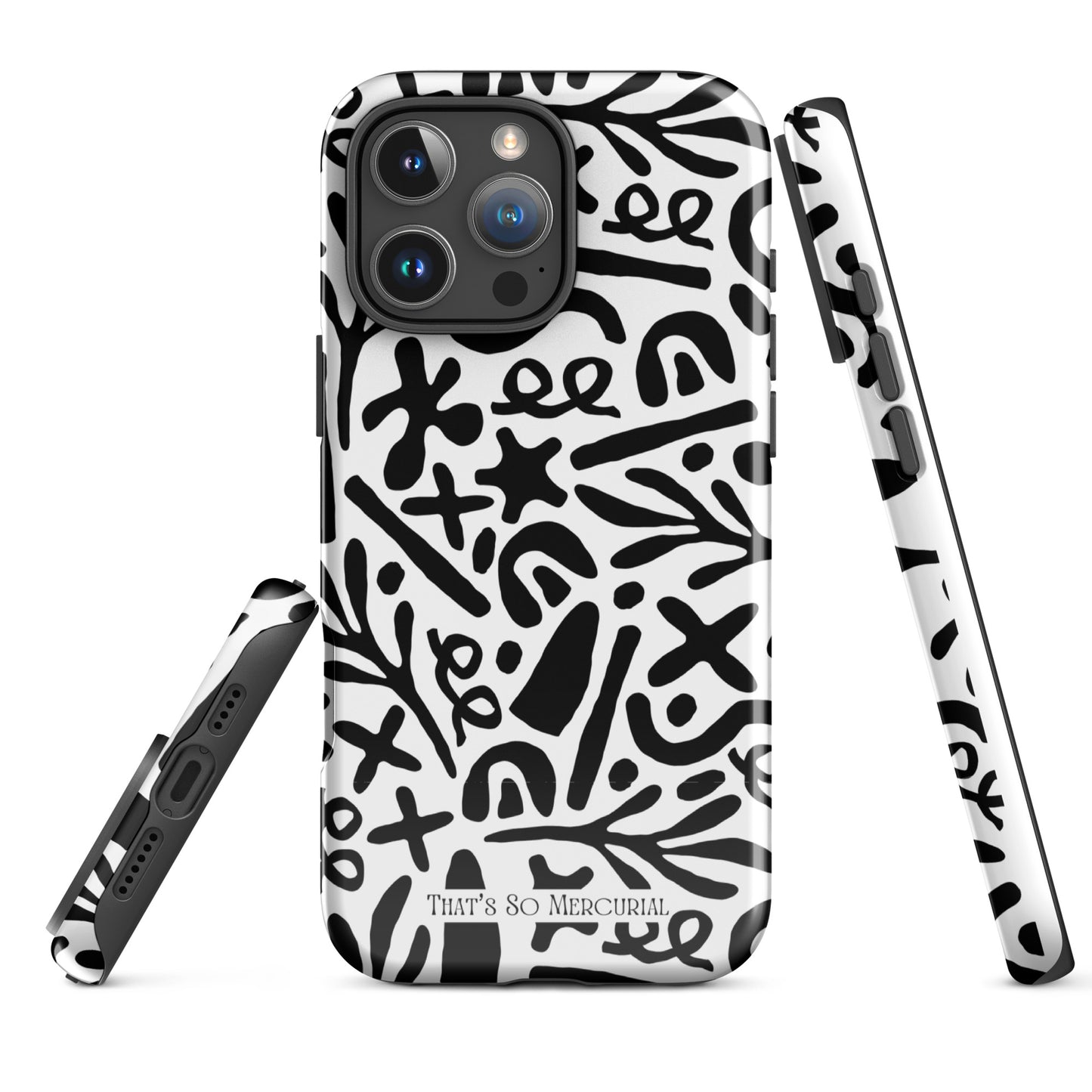 Black and White Abstract - Tough Case for iPhone®